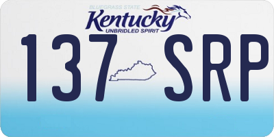 KY license plate 137SRP