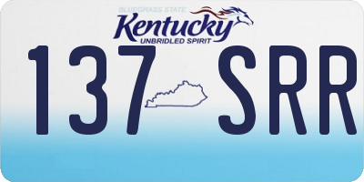KY license plate 137SRR