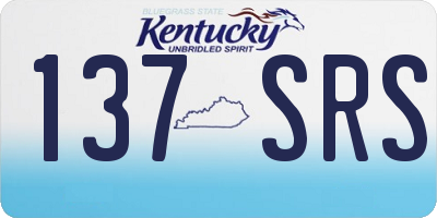 KY license plate 137SRS
