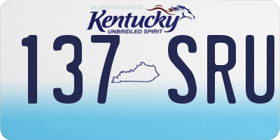 KY license plate 137SRU