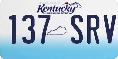 KY license plate 137SRV