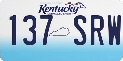 KY license plate 137SRW