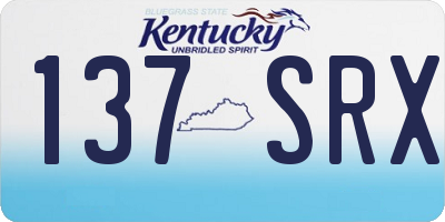 KY license plate 137SRX