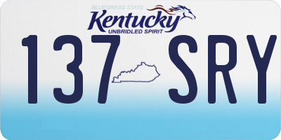 KY license plate 137SRY
