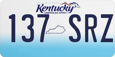 KY license plate 137SRZ