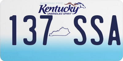 KY license plate 137SSA