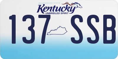 KY license plate 137SSB