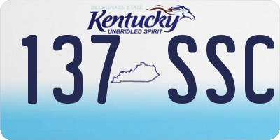 KY license plate 137SSC