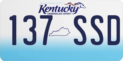 KY license plate 137SSD