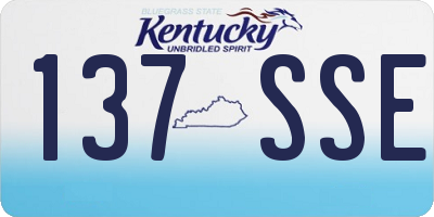 KY license plate 137SSE