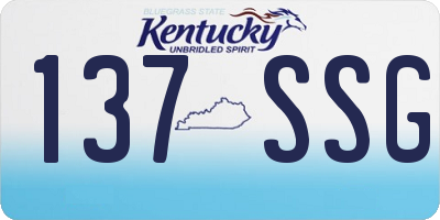 KY license plate 137SSG