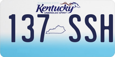 KY license plate 137SSH