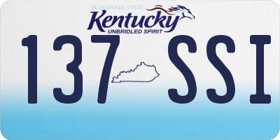 KY license plate 137SSI