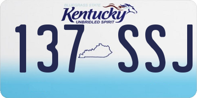 KY license plate 137SSJ
