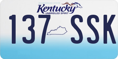 KY license plate 137SSK