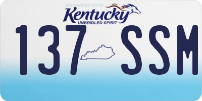 KY license plate 137SSM