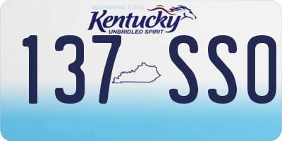 KY license plate 137SSO