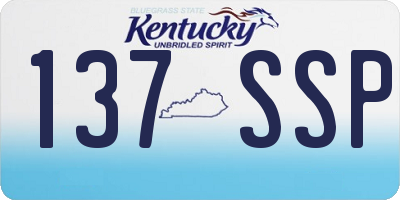 KY license plate 137SSP
