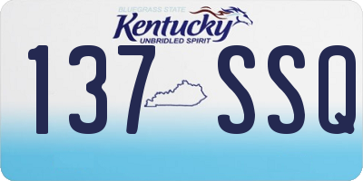 KY license plate 137SSQ