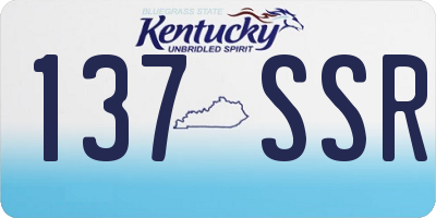 KY license plate 137SSR