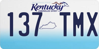 KY license plate 137TMX
