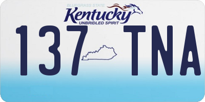 KY license plate 137TNA