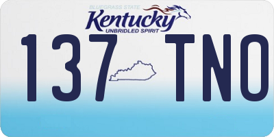 KY license plate 137TNO