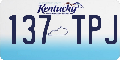 KY license plate 137TPJ