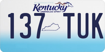 KY license plate 137TUK