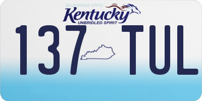 KY license plate 137TUL
