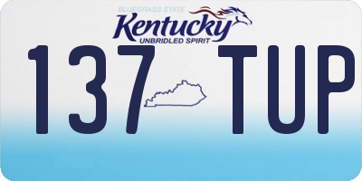 KY license plate 137TUP