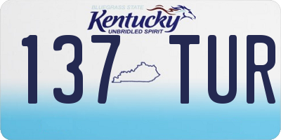 KY license plate 137TUR