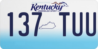 KY license plate 137TUU