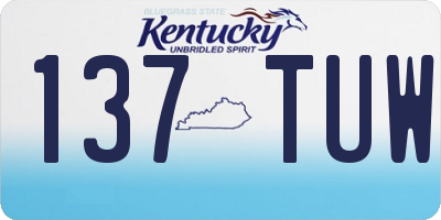KY license plate 137TUW