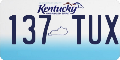 KY license plate 137TUX