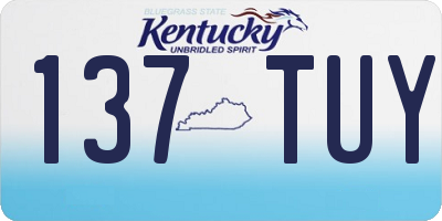 KY license plate 137TUY