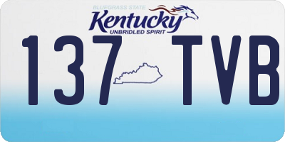 KY license plate 137TVB