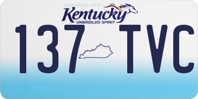 KY license plate 137TVC