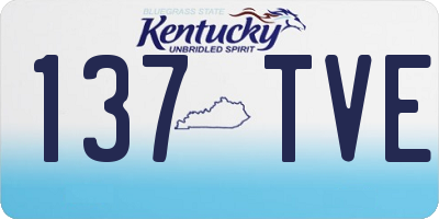 KY license plate 137TVE