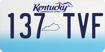KY license plate 137TVF