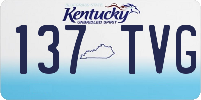 KY license plate 137TVG
