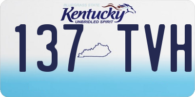 KY license plate 137TVH
