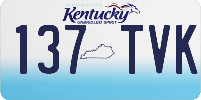 KY license plate 137TVK
