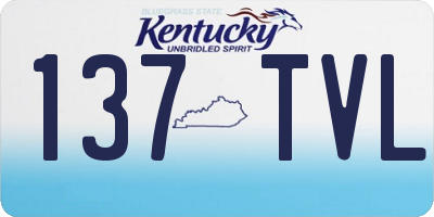 KY license plate 137TVL