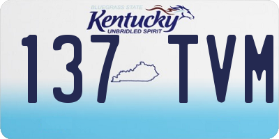 KY license plate 137TVM