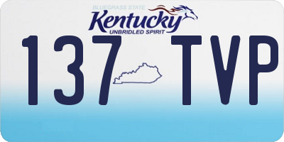 KY license plate 137TVP