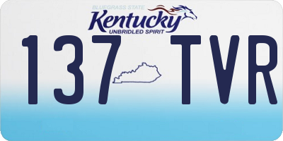 KY license plate 137TVR
