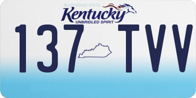 KY license plate 137TVV