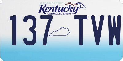 KY license plate 137TVW