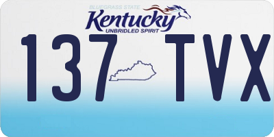 KY license plate 137TVX